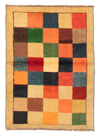 Gabbeh  Tribal Multi Area rug 3x5 Indian Hand-knotted 369235