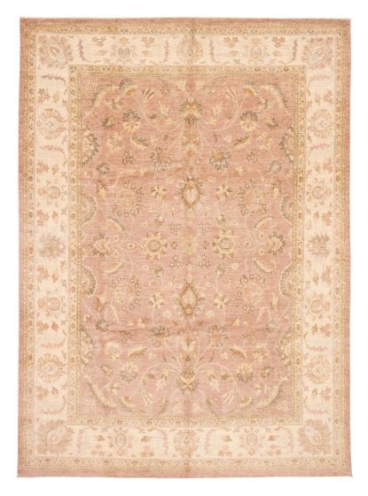 Bordered  Traditional Pink Area rug 9x12 Pakistani Hand-knotted 378672