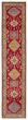Bordered  Geometric Red Runner rug 13-ft-runner Afghan Hand-knotted 389871