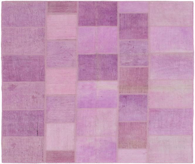 Bohemian  Southwestern Purple Area rug 5x8 Turkish Flat-Weave 288273