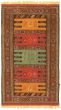 Bordered  Tribal Red Area rug 3x5 Turkish Flat-weave 332475