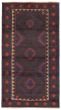 Bordered  Tribal Black Area rug 4x6 Afghan Hand-knotted 355892