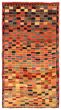 Gabbeh  Tribal Brown Area rug Unique Indian Hand-knotted 370372
