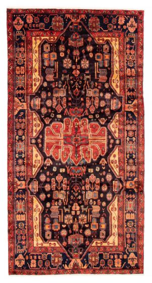 Bordered  Traditional Black Area rug Unique Turkish Hand-knotted 385786