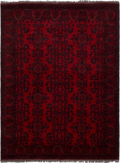 Traditional  Tribal Red Area rug 5x8 Afghan Hand-knotted 243963