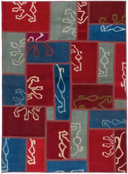 Casual  Transitional Red Area rug 3x5 Turkish Hand-knotted 287730