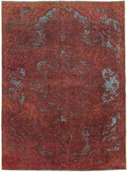 Bordered  Transitional Brown Area rug 6x9 Turkish Hand-knotted 332365