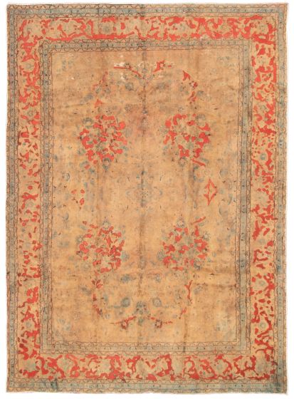 Carved  Transitional Brown Area rug 9x12 Turkish Hand-knotted 332407