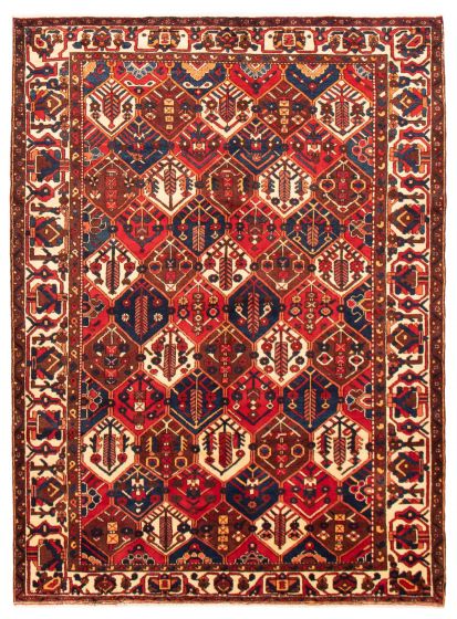 Bordered  Traditional Multi Area rug 6x9 Persian Hand-knotted 365919