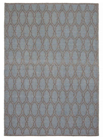 Braided  Transitional Blue Area rug 4x6 Indian Braid weave 394126