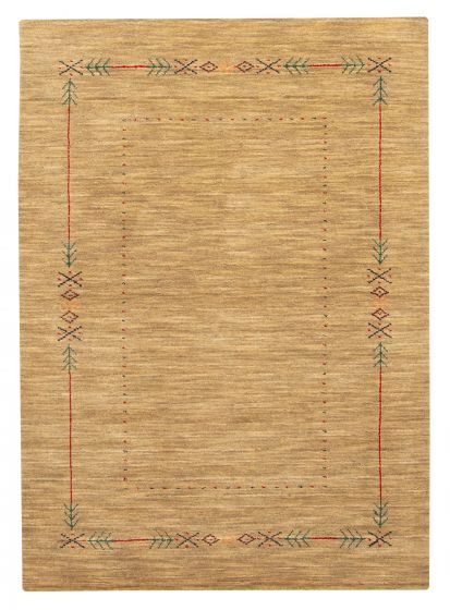 Gabbeh Tribal Green Rectangle 4x6 Indian Hand Loomed 422988