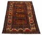 Afghan Rare War 3'10" x 6'4" Hand-knotted Wool Rug 
