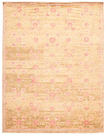 Traditional Orange Area rug 9x12 Pakistani Hand-knotted 368288
