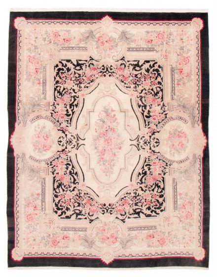 Vintage/Distressed Black Area rug 6x9 Turkish Hand-knotted 388407