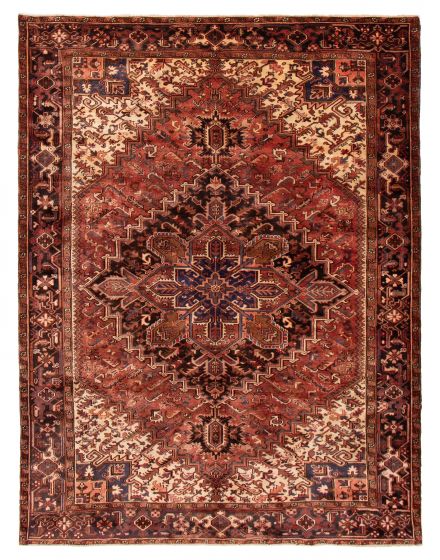 Geometric  Traditional Red Area rug 8x10 Turkish Hand-knotted 391022