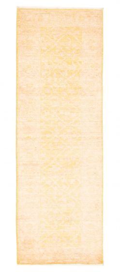 Traditional Ivory Runner rug 8-ft-runner Pakistani Hand-knotted 368467