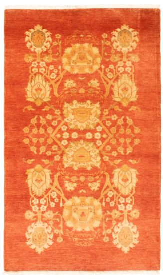 Casual  Transitional Brown Area rug 3x5 Pakistani Hand-knotted 341476