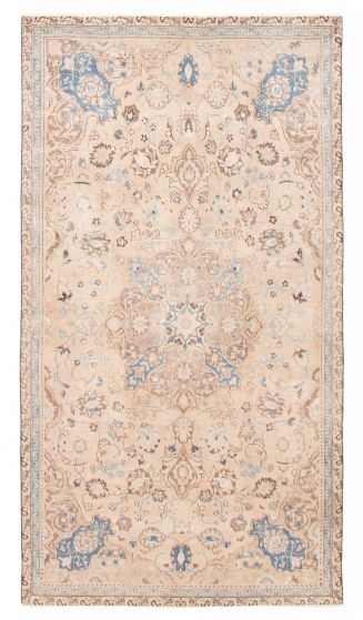 Vintage Ivory Area rug 5x8 Turkish Hand-knotted 392186