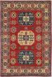 Bordered  Traditional Red Area rug 3x5 Afghan Hand-knotted 269307