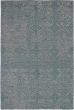 Carved  Contemporary Blue Area rug 5x8 Indian Hand-knotted 272068