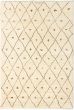 Casual  Transitional Ivory Area rug 5x8 Indian Hand-knotted 280656