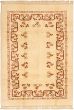 Bordered  Traditional Ivory Area rug 6x9 Turkish Hand-knotted 293263