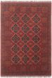 Bordered  Tribal Red Area rug 3x5 Afghan Hand-knotted 305287