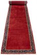 Bordered  Traditional Red Runner rug 19-ft-runner Persian Hand-knotted 306400