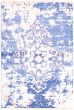 Casual  Transitional Blue Area rug 4x6 Indian Hand-knotted 307974