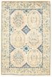 Bordered  Transitional Ivory Area rug 5x8 Pakistani Hand-knotted 310719