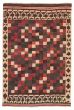 Bordered  Geometric Red Area rug 6x9 Turkish Flat-Weave 316295