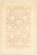 Bordered  Traditional Ivory Area rug 5x8 Pakistani Hand-knotted 319939