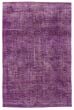 Overdyed  Transitional Purple Area rug 5x8 Turkish Hand-knotted 328127