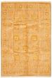 Bordered  Traditional Brown Area rug 5x8 Pakistani Hand-knotted 330501