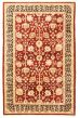 Bordered  Traditional Red Area rug 5x8 Afghan Hand-knotted 331644