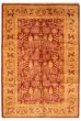 Bordered  Traditional Red Area rug 5x8 Pakistani Hand-knotted 338296