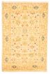 Bordered  Traditional Ivory Area rug 4x6 Pakistani Hand-knotted 341380