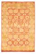 Bordered  Traditional Red Area rug 4x6 Pakistani Hand-knotted 341383