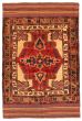Bordered  Tribal Red Area rug 3x5 Afghan Hand-knotted 342626