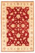 Bordered  Traditional Red Area rug 5x8 Afghan Hand-knotted 345913