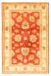 Bordered  Traditional Red Area rug 3x5 Afghan Hand-knotted 345996