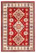 Bordered  Traditional Red Area rug 6x9 Indian Hand-knotted 346167