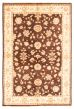 Bordered  Traditional Brown Area rug 5x8 Afghan Hand-knotted 346627