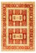 Bordered  Traditional Red Area rug 3x5 Afghan Hand-knotted 346650