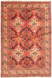 Bordered  Traditional Red Area rug 6x9 Afghan Hand-knotted 347240