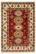 Bordered  Traditional Red Area rug 3x5 Indian Hand-knotted 347324