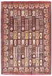 Bordered  Traditional Red Area rug 6x9 Indian Hand-knotted 348375