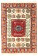 Bordered  Traditional Ivory Area rug 4x6 Indian Hand-knotted 348537