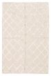 Carved  Transitional Grey Area rug 5x8 Indian Flat-Weave 349257