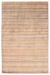 Gabbeh  Transitional Brown Area rug 4x6 Indian Hand Loomed 350133